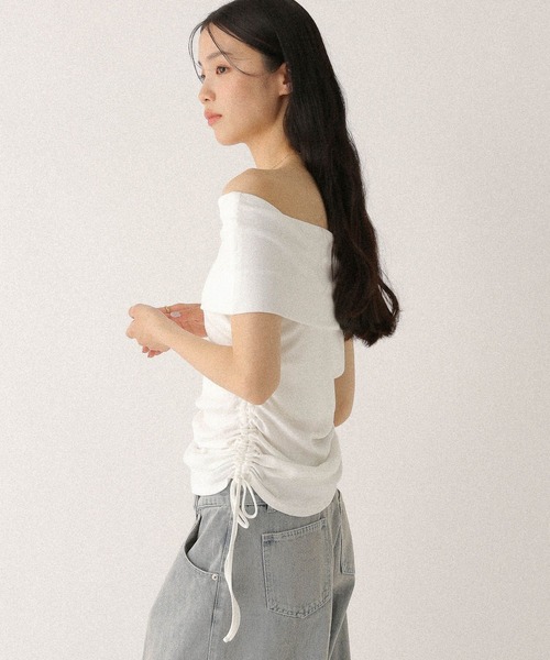 Heather(ヘザー)の「サイドドロストカットTEE 497305(Tシャツ/カットソー・レディース・ホワイト/ブラック/グレー・FREE)」の13枚目の写真