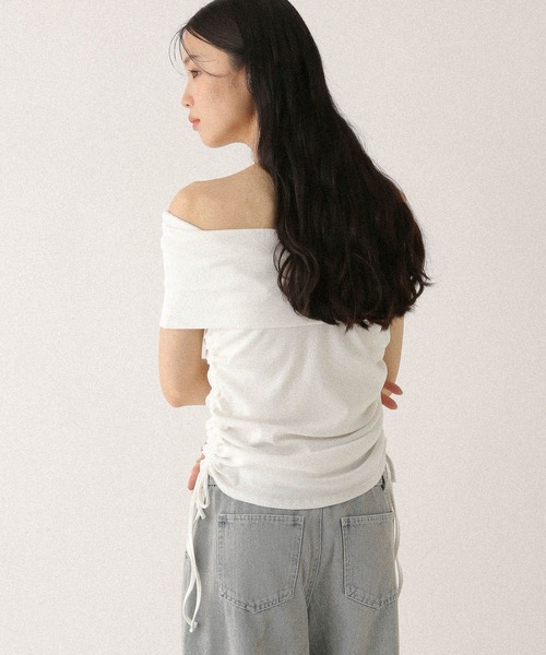 Heather(ヘザー)の「サイドドロストカットTEE 497305(Tシャツ/カットソー・レディース・ホワイト/ブラック/グレー・FREE)」の12枚目の写真