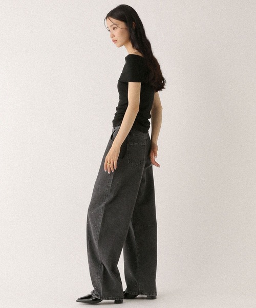 Heather(ヘザー)の「サイドドロストカットTEE 497305(Tシャツ/カットソー・レディース・ホワイト/ブラック/グレー・FREE)」の9枚目の写真