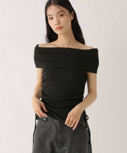 Heather(ヘザー)の「サイドドロストカットTEE 497305(Tシャツ/カットソー・レディース・ホワイト/ブラック/グレー・FREE)」の7枚目の写真