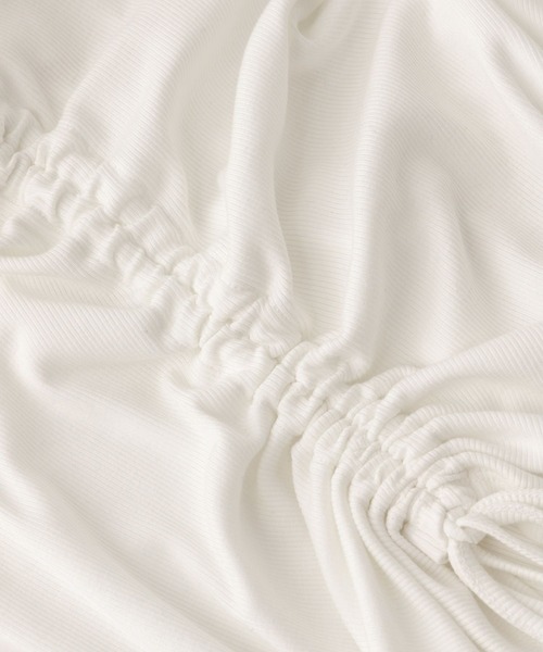 Heather(ヘザー)の「サイドドロストカットTEE 497305(Tシャツ/カットソー・レディース・ホワイト/ブラック/グレー・FREE)」の4枚目の写真