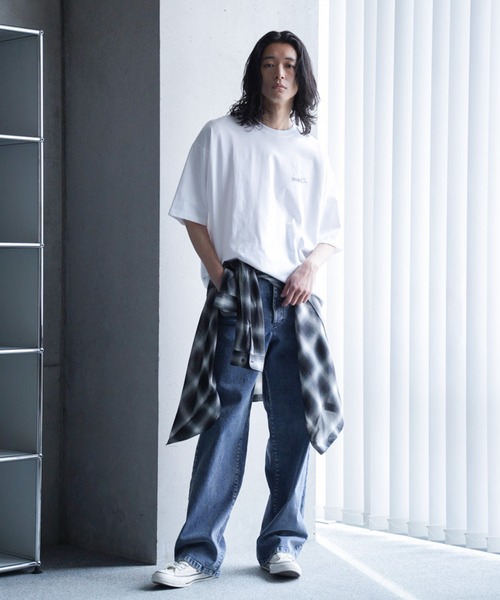 Mark Gonzales(マーク・ゴンザレス)の「【MARK GONZALES/マークゴンザレス 別注】ロゴプリントオーバーサイズTシャツ(Tシャツ/カットソー・メンズ・ブラック/ホワイト・L/M/S/LL)」の5枚目の写真