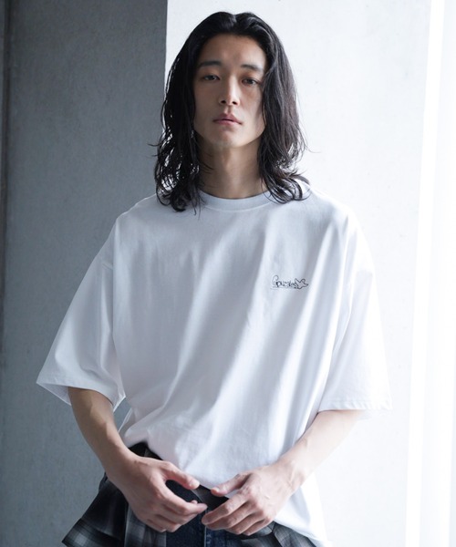 Mark Gonzales(マーク・ゴンザレス)の「【MARK GONZALES/マークゴンザレス 別注】ロゴプリントオーバーサイズTシャツ(Tシャツ/カットソー・メンズ・ブラック/ホワイト・L/M/S/LL)」の6枚目の写真