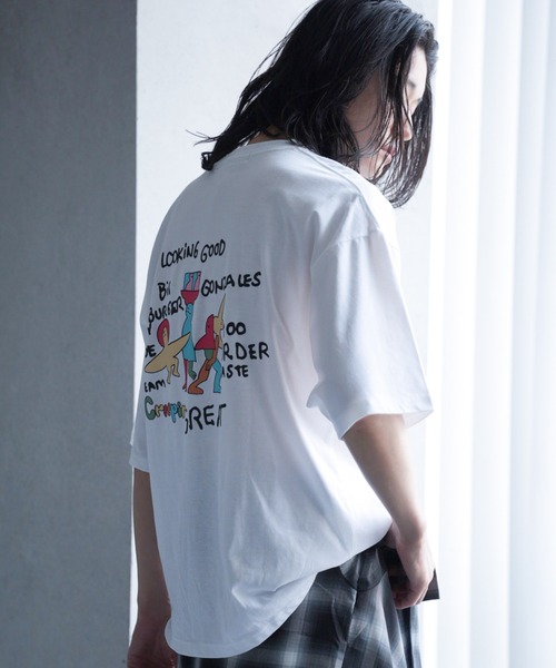 Mark Gonzales(マーク・ゴンザレス)の「【MARK GONZALES/マークゴンザレス 別注】ロゴプリントオーバーサイズTシャツ(Tシャツ/カットソー・メンズ・ブラック/ホワイト・L/M/S/LL)」の7枚目の写真
