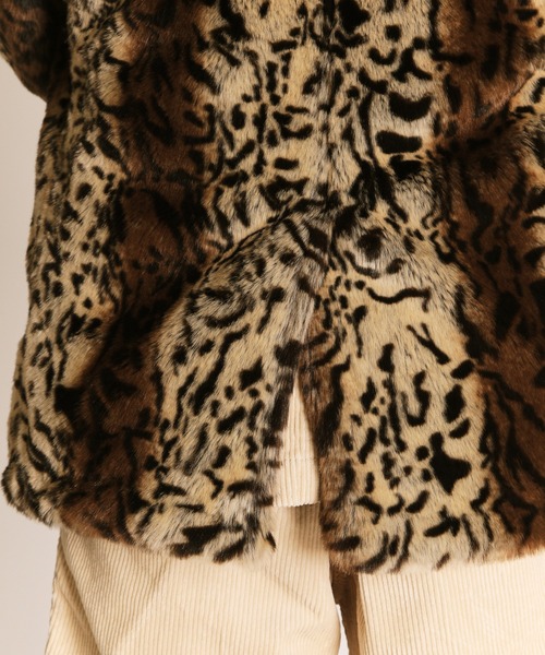 ショット　ファーコート Schott/ショット/LEOPARD FUR PEACOAT/レオパード ファー
