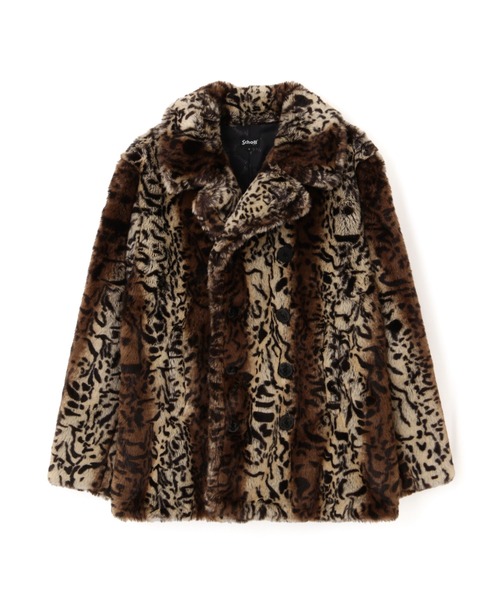 Schott/ショット/LEOPARD FUR PEACOAT/レオパード ファー