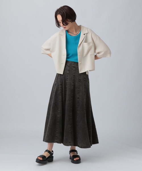 LEPSIM（レプシィム）の「14パネルデニムスカート　290493（スカート・レディース・チャコールグレー/ネイビー・FREE）」の18枚目の写真