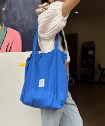 Mignonjour/ストライプ巾着トートバッグ M2774