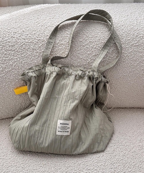 VIBGYOR(ヴィブジョー)の「Mignonjour/ストライプ巾着トートバッグ M2774(トートバッグ・レディース・レッド/ピンク/ベージュ/ブルー/アイボリー・FREE)」の10枚目の写真