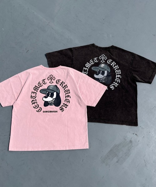 centimeter(センチメーター)の「Cross ruler powder tee(Tシャツ/カットソー・メンズ・ピンク/スミクロ・X-LARGE/LARGE/MEDIUM)」の7枚目の写真