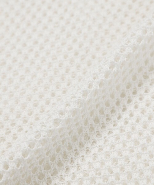 MACKINTOSH PHILOSOPHY（ﾏｯｷﾝﾄｯｼｭ ﾌｨﾛｿﾌｨｰ）の「メッシュニットベスト（ベスト・レディース・ダークネイビー/オフホワイト/レッド・38）」の9枚目の写真