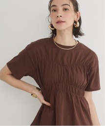 ビスチェ風 シャーリング Tシャツ / 半袖