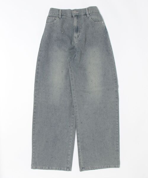 apres jour clair（アプレジュールクレア）の「【apres jour clair】ラインストーンデニムパンツ（デニムパンツ・レディース・サックスブルー/ブルー・LARGE/MEDIUM）」の8枚目の写真