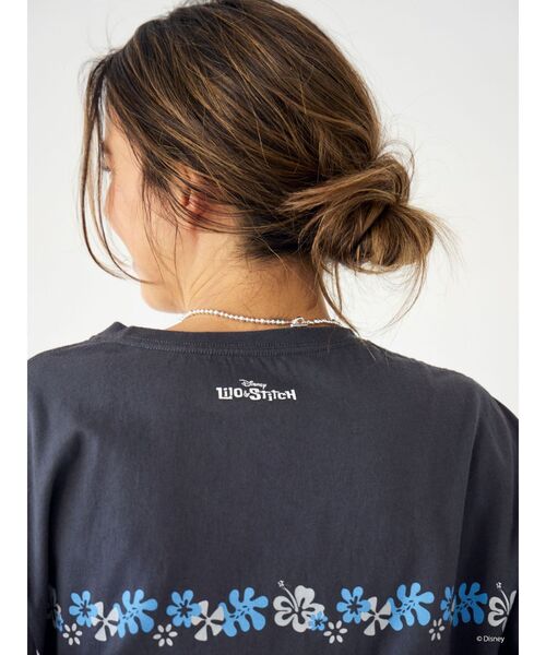 Ungrid（アングリッド）の「スティッチデザインプリントTee（Tシャツ/カットソー・レディース・ベージュ/ブラック/レッド・FREE）」の8枚目の写真