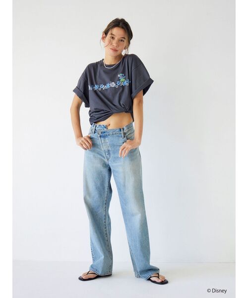 Ungrid（アングリッド）の「スティッチデザインプリントTee（Tシャツ/カットソー・レディース・ベージュ/ブラック/レッド・FREE）」の9枚目の写真