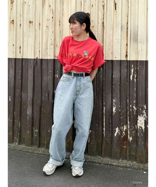 Ungrid（アングリッド）の「スティッチデザインプリントTee（Tシャツ/カットソー・レディース・ベージュ/ブラック/レッド・FREE）」の13枚目の写真