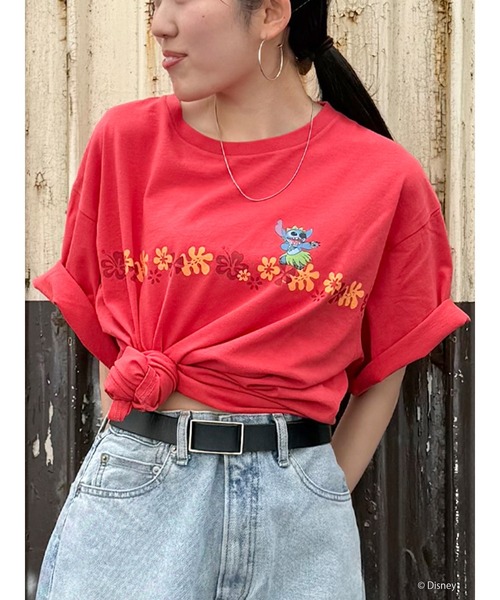 Ungrid（アングリッド）の「スティッチデザインプリントTee（Tシャツ/カットソー・レディース・ベージュ/ブラック/レッド・FREE）」の3枚目の写真