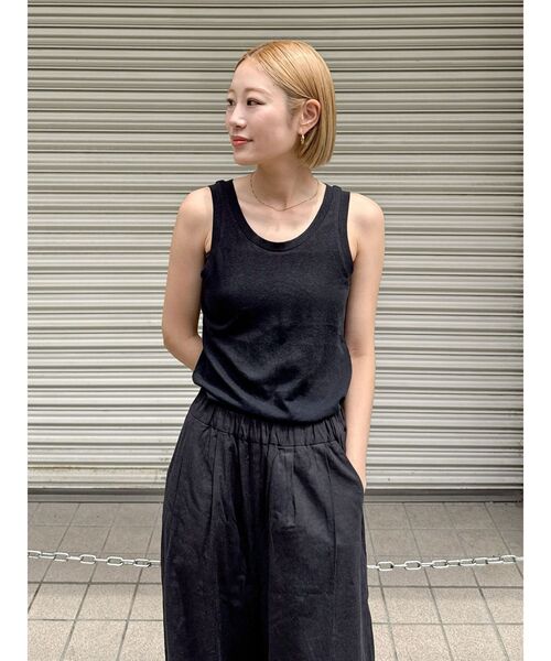 Ungrid（アングリッド）の「リネン混タンクトップ（タンクトップ・レディース・グリーン系その他/オフホワイト/ブラック・FREE）」の15枚目の写真