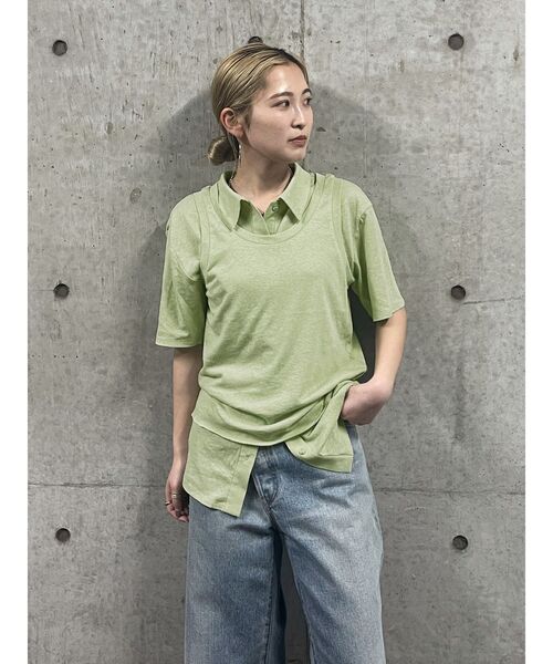 Ungrid（アングリッド）の「リネン混タンクトップ（タンクトップ・レディース・グリーン系その他/オフホワイト/ブラック・FREE）」の8枚目の写真