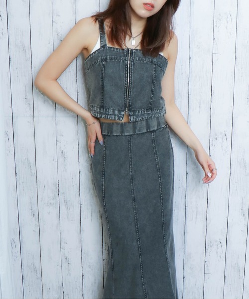 GORGE（ゴージ）の「《ポケット×ZIPデザイン》レディース デニムビスチェ クロップド丈 春夏秋（その他トップス・レディース・ブルー/サックスブルー/ブラック・F）」の6枚目の写真