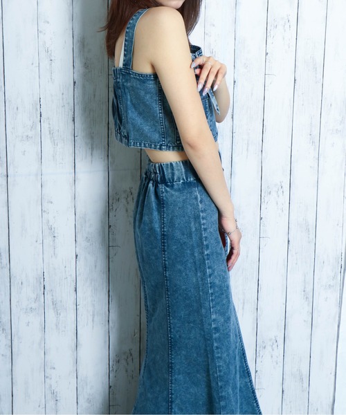 【完売商品】新品タグ付　デニムホックビスチェ セール】ポケ付きZIPビスチェ（その他トップス）｜GORGE（ゴージ