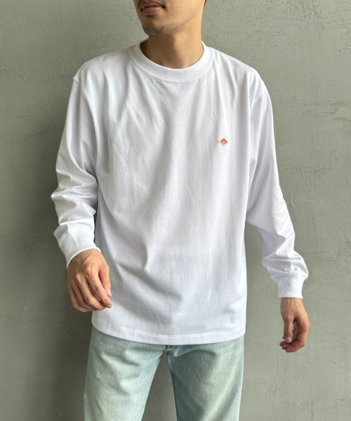 DANTON（ダントン）の「[DANTON/ダントン] ワンポイントロゴ クルーネックロンT（Tシャツ/カットソー・レディース・チャコール/ホワイト/ブラック/レッド/ダークブラウン/ホワイト系その他・S/M/L）」の14枚目の写真