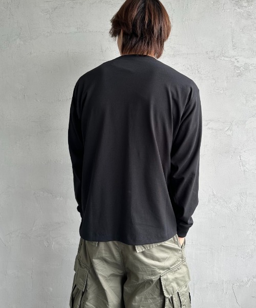 DANTON/ダントン] ワンポイントロゴ クルーネックロンT（Tシャツ