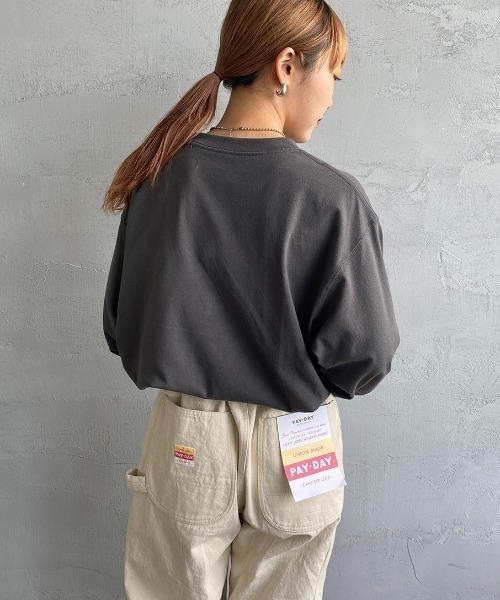 DANTON/ダントン] ワンポイントロゴ クルーネックロンT（Tシャツ