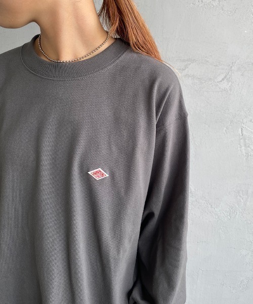 DANTON/ダントン] ワンポイントロゴ クルーネックロンT（Tシャツ