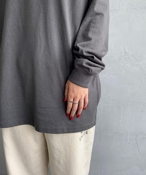 DANTON/ダントン] ワンポイントロゴ クルーネックロンT（Tシャツ