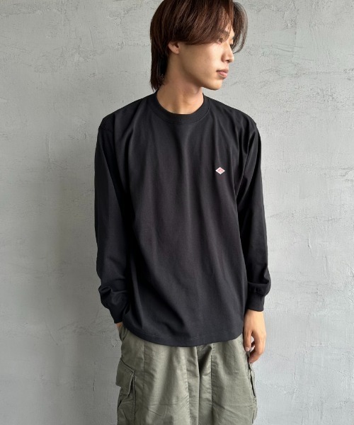 DANTON/ダントン] ワンポイントロゴ クルーネックロンT（Tシャツ