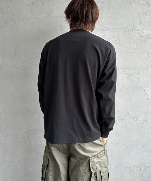 DANTON/ダントン] ワンポイントロゴ クルーネックロンT（Tシャツ