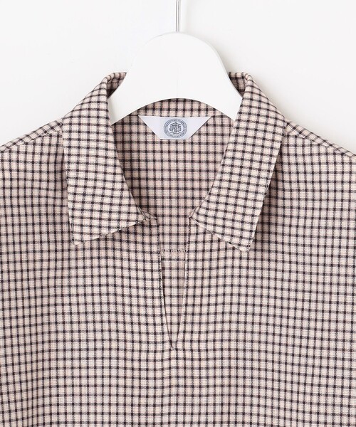 J.PRESS Ladies(J.プレス レディス)の「サイロチェック スキッパー ブラウス(シャツ/ブラウス・レディース・アイボリー系3/ベージュ系3・XS)」の9枚目の写真