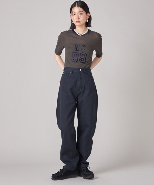 SHIPS(シップス)の「SHIPS NINE CASE:〈洗濯機可能〉バレル レッグ パンツ(その他パンツ・レディース・ナチュラル/ネイビー・36/38)」の14枚目の写真