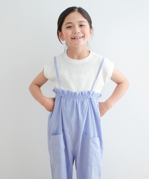 URBAN RESEARCH DOORS(アーバンリサーチドアーズ)の「フリルバギーキャミサロペット(KIDS)(ワンピース・キッズ・ブラック/ブルー・105/120/135)」の15枚目の写真