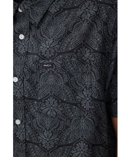 AZUL by moussy（アズールバイマウジー）の「RVCA×AZUL シャツ（シャツ/ブラウス・メンズ・ブラック/ブルー・FREE）」の10枚目の写真