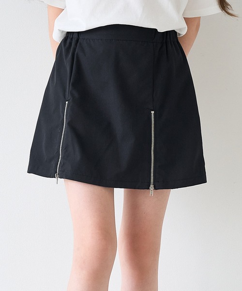 coca（coca）（コカ）の「キッズ ダブルジップスカパン（その他パンツ・キッズ・カーキ/ブラック・120/130/140/150）」の2枚目の写真