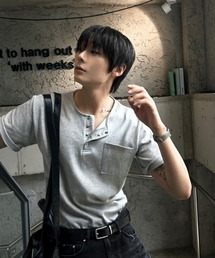 [MADE]ヘンリーネック半袖Tシャツ