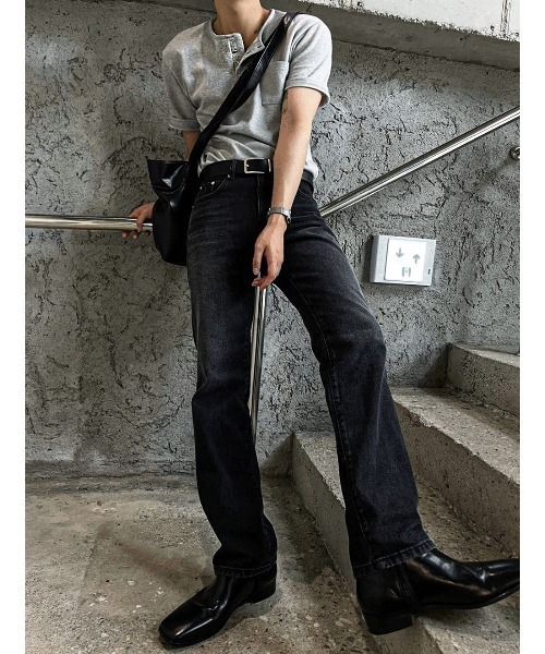 COSYHARU（コシハル）の「[MADE]ヘンリーネック半袖Tシャツ（Tシャツ/カットソー・メンズ・グレー/ネイビー/チャコール・FREE）」の10枚目の写真