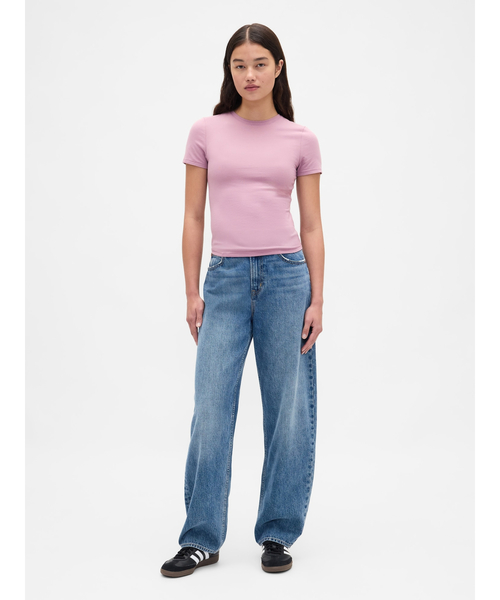 GAP(ギャップ)の「クロースニット ジャージーTシャツ(Tシャツ/カットソー・レディース・ワイン/カーキ/ピンク/ブラウン/ブルー/ダークブラウン/レオパード/ブラウン系その他・XS/S/M/L/XL/XXS)」の9枚目の写真