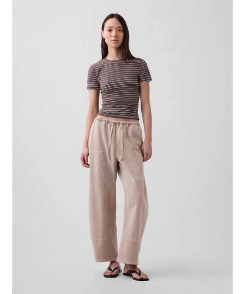 GAP(ギャップ)の「クロースニット ジャージーTシャツ(Tシャツ/カットソー・レディース・ワイン/カーキ/ピンク/ブラウン/ブルー/ダークブラウン/レオパード/ブラウン系その他・XS/S/M/L/XL/XXS)」の10枚目の写真