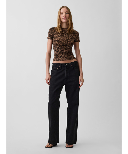 GAP(ギャップ)の「クロースニット ジャージーTシャツ(Tシャツ/カットソー・レディース・ワイン/カーキ/ピンク/ブラウン/ブルー/ダークブラウン/レオパード/ブラウン系その他・XS/S/M/L/XL/XXS)」の11枚目の写真