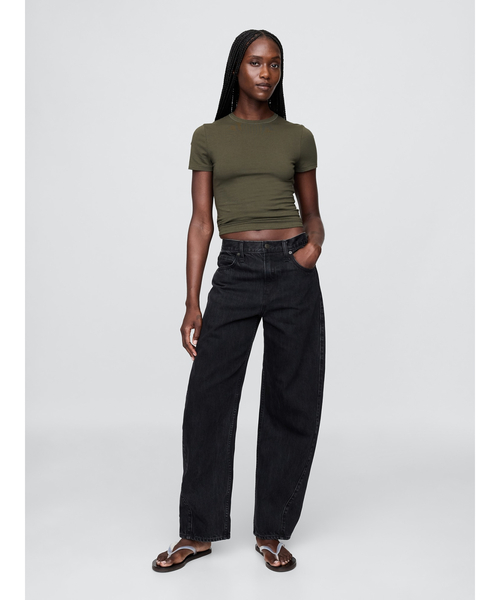 GAP(ギャップ)の「クロースニット ジャージーTシャツ(Tシャツ/カットソー・レディース・ワイン/カーキ/ピンク/ブラウン/ブルー/ダークブラウン/レオパード/ブラウン系その他・XS/S/M/L/XL/XXS)」の13枚目の写真