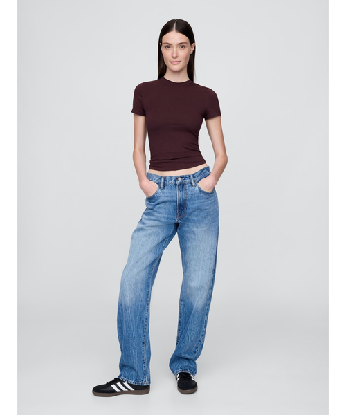 GAP(ギャップ)の「クロースニット ジャージーTシャツ(Tシャツ/カットソー・レディース・ワイン/カーキ/ピンク/ブラウン/ブルー/ダークブラウン/レオパード/ブラウン系その他・XS/S/M/L/XL/XXS)」の15枚目の写真