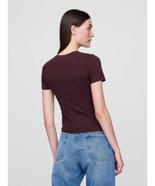 GAP(ギャップ)の「クロースニット ジャージーTシャツ(Tシャツ/カットソー・レディース・ワイン/カーキ/ピンク/ブラウン/ブルー/ダークブラウン/レオパード/ブラウン系その他・XS/S/M/L/XL/XXS)」の21枚目の写真