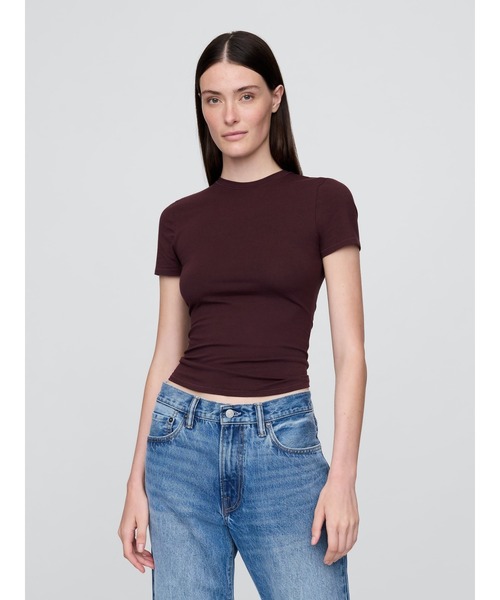 GAP(ギャップ)の「クロースニット ジャージーTシャツ(Tシャツ/カットソー・レディース・ワイン/カーキ/ピンク/ブラウン/ブルー/ダークブラウン/レオパード/ブラウン系その他・XS/S/M/L/XL/XXS)」の8枚目の写真