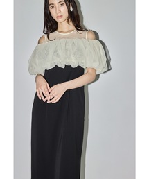 ローズレースペンシルドレス 3点セット ベスト キャミワンピース