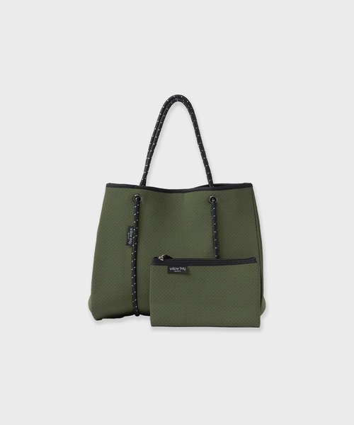 Willow Bay(ウィローベイ)の「Willow Bay/ウィローベイ Daydreamer Neoprene Tote Bag トートバッグ 秋服 冬服(トートバッグ・レディース・チャコール/ホワイト系1/ホワイト系2/ブラック系2/カーキ系1/カーキ系2/ライトグレー・FREE)」の6枚目の写真