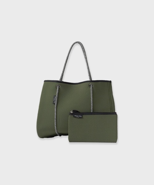 Willow Bay(ウィローベイ)の「Willow Bay/ウィローベイ Daydreamer Neoprene Tote Bag トートバッグ 秋服 冬服(トートバッグ・レディース・チャコール/ホワイト系1/ホワイト系2/ブラック系2/カーキ系1/カーキ系2/ライトグレー・FREE)」の7枚目の写真