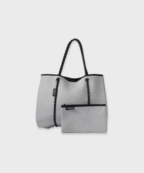 Willow Bay(ウィローベイ)の「Willow Bay/ウィローベイ Daydreamer Neoprene Tote Bag トートバッグ 秋服 冬服(トートバッグ・レディース・チャコール/ホワイト系1/ホワイト系2/ブラック系2/カーキ系1/カーキ系2/ライトグレー・FREE)」の4枚目の写真